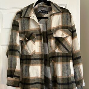 Zara flannel shacket